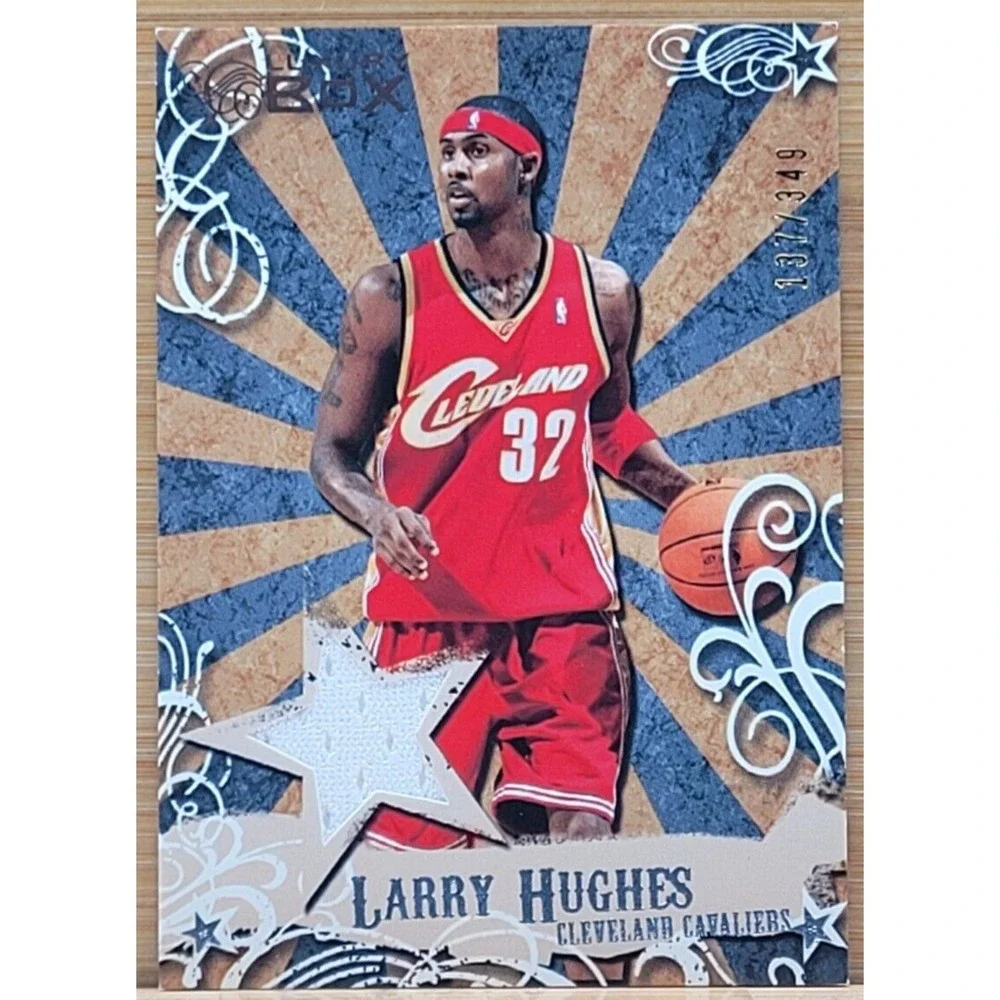 2006-07 TOPPS LUXURY BOX LARRY HUGHES #D/349 GAME USED JERSEY CAVS